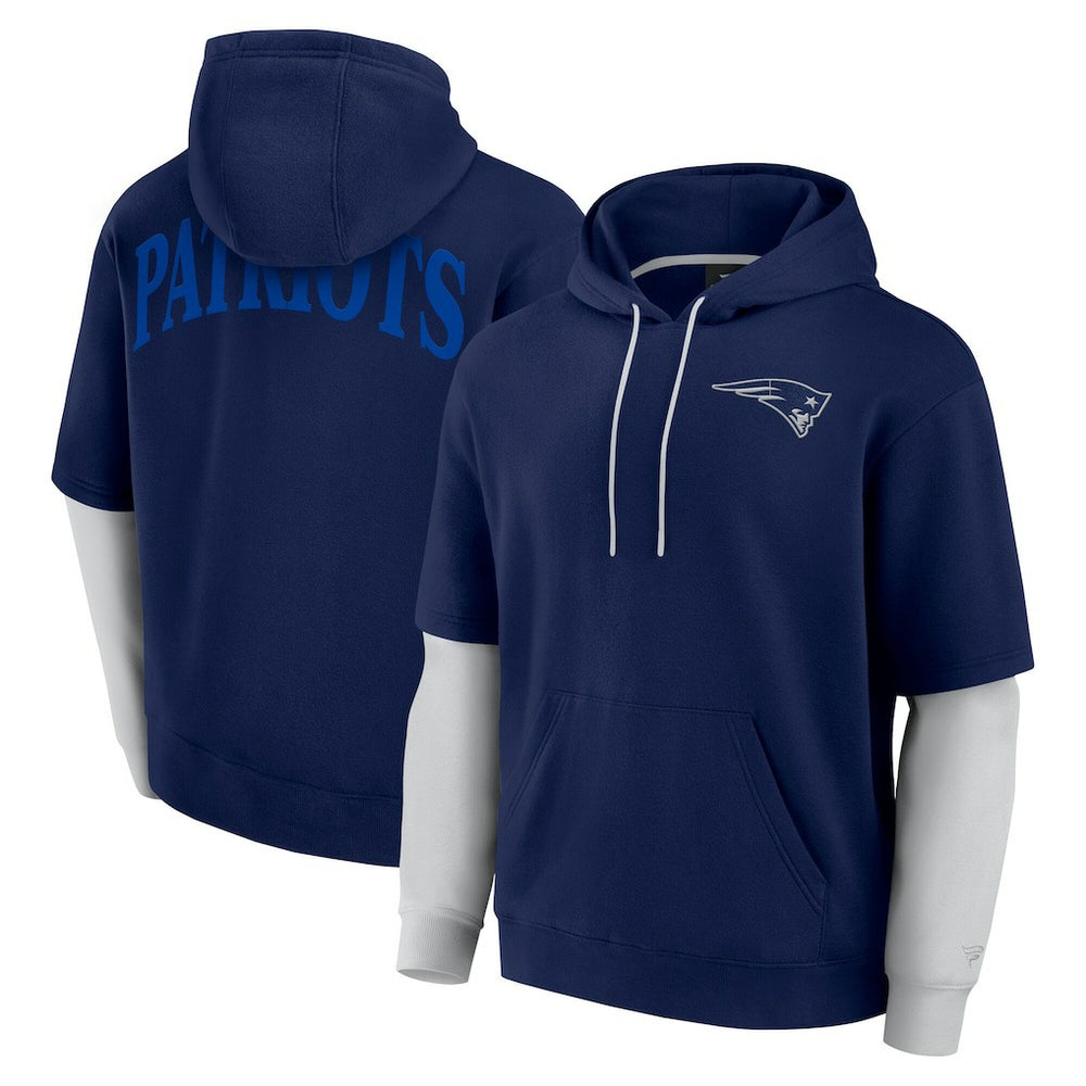 New England Patriots Unisex Sleek Elements Pullover Hoodie - Navy discount