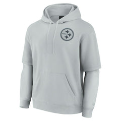 Pittsburgh Steelers Unisex Sleek Elements Pullover Hoodie - Gray for sale