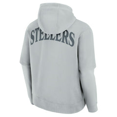 Pittsburgh Steelers Unisex Sleek Elements Pullover Hoodie - Gray for sale