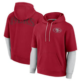 San Francisco 49ers Unisex Sleek Elements Pullover Hoodie - Scarlet on sale