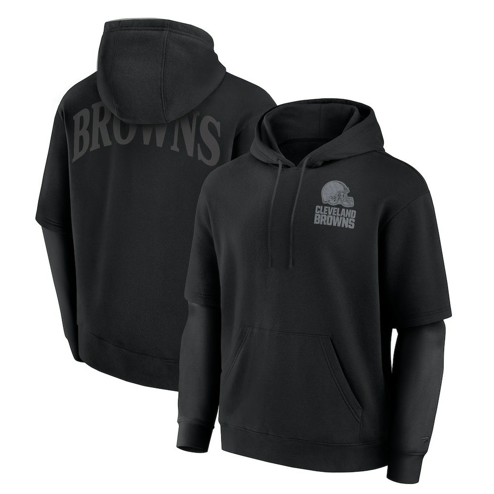 Cleveland Browns Unisex Sleek Elements Pullover Hoodie - Black on sale