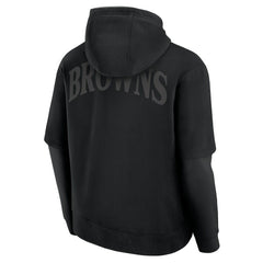 Cleveland Browns Unisex Sleek Elements Pullover Hoodie - Black on sale