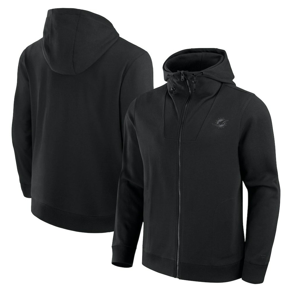 Miami Dolphins Unisex Front Office Full-Zip Hoodie - Black sale