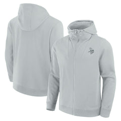 Minnesota Vikings Unisex Front Office Full-Zip Hoodie - Gray on sale