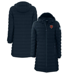 Chicago Bears Cutter & Buck Women's Throwback Logo Mission Ridge Repreve Eco Insulated Full-Zip Puffer Jacket - Navy for sale