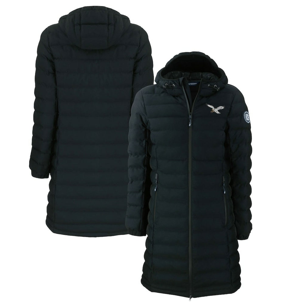 Philadelphia Eagles Cutter & Buck Women's Throwback Logo Mission Ridge Repreve Eco Insulated Full-Zip Puffer Jacket - Black for sale