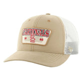 St. Louis Cardinals Ridgewood Trucker Adjustable Hats - Khaki | 47 brand