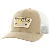 Pittsburgh Pirates Ridgewood Trucker Adjustable Hats - Khaki | 47 brand
