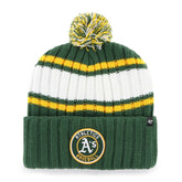 Oakland Athletics Plateau Cuffed Knit Hat with Pom - Green | 47 brand