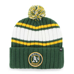 Oakland Athletics Plateau Cuffed Knit Hat with Pom - Green | 47 brand