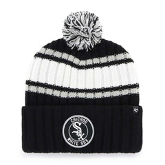 Chicago White Sox Plateau Cuffed Knit Hat with Pom - Black | 47 brand