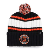 San Francisco Giants Plateau Cuffed Knit Hat with Pom - Black | 47 brand
