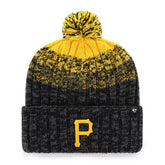 Pittsburgh Pirates Cascade Cuffed Knit Hat with Pom - Black | 47 brand