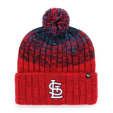 St. Louis Cardinals Cascade Cuffed Knit Hat with Pom - Red | 47 brand