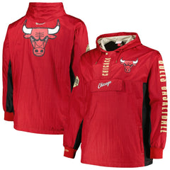Chicago Bulls Big & Tall Hardwood Classics Team OG 2.0 Anorak Hoodie Quarter-Zip Windbreaker Jacket - Red | Mitchell & Ness discount