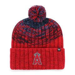 Los Angeles Angels Youth Cascade Cuffed Knit Hat with Pom - Red | 47 brand