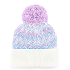 Los Angeles Angels Girls Youth Elsa Cuffed Knit Hat with Pom - White | 47 brand
