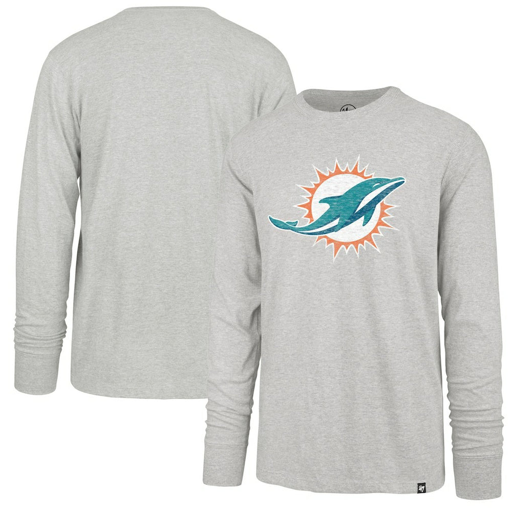 Miami Dolphins '47 Premier Franklin Long Sleeve T-Shirt - Gray sale