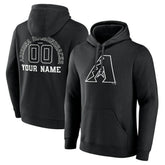Arizona Diamondbacks Monochrome Personalized Name & Number Pullover Hoodie - Black