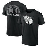 Cleveland Guardians Monochrome Personalized Name & Number T-Shirt - Black