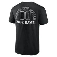 Kansas City Royals Monochrome Personalized Name & Number T-Shirt - Black