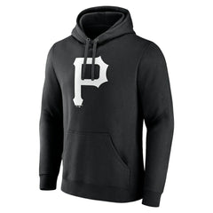 Pittsburgh Pirates Monochrome Personalized Name & Number Pullover Hoodie - Black