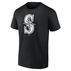 Seattle Mariners Monochrome Personalized Name & Number T-Shirt - Black