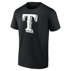 Texas Rangers Monochrome Personalized Name & Number T-Shirt - Black