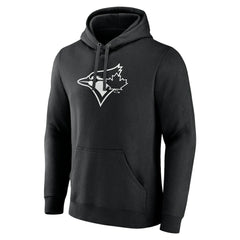 Toronto Blue Jays Monochrome Personalized Name & Number Pullover Hoodie - Black