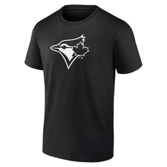 Toronto Blue Jays Monochrome Personalized Name & Number T-Shirt - Black
