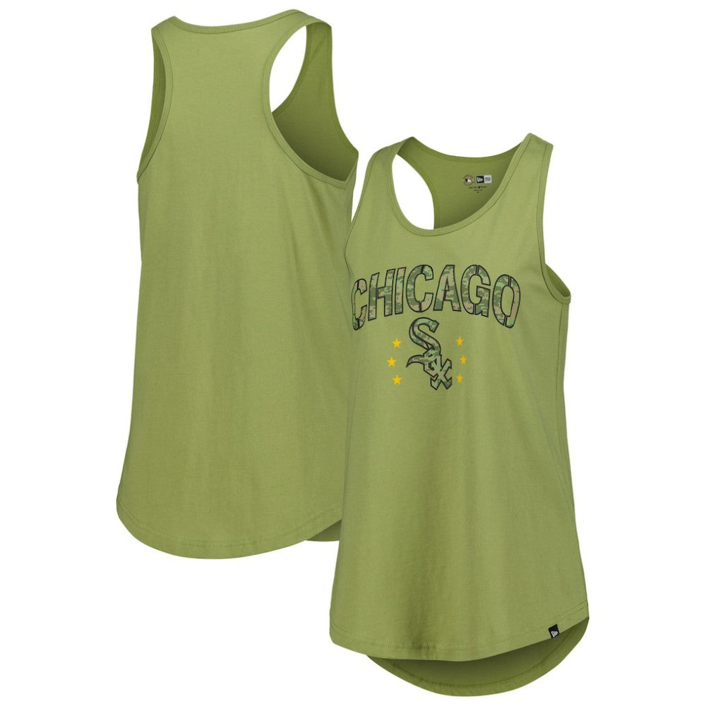 Chicago White Sox Women's Armed Forces Day Tank Top - Olive | New Era
