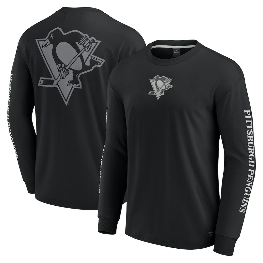 Pittsburgh Penguins Fanatics Elements Strive Long Sleeve T-Shirt Black