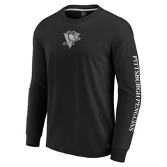 Pittsburgh Penguins Fanatics Elements Strive Long Sleeve T-Shirt Black