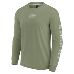 Minnesota Wild Fanatics Elements Strive Long Sleeve T-Shirt Olive