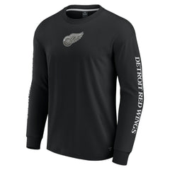 Detroit Red Wings Fanatics Elements Strive Long Sleeve T-Shirt Black