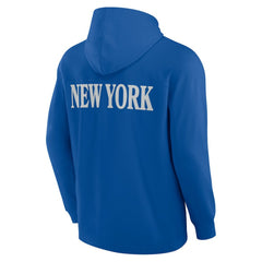 New York Rangers Fanatics Elements Blaze Tri-Blend Long Sleeve Hoodie T-Shirt Blue