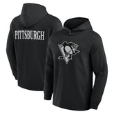 Pittsburgh Penguins Fanatics Elements Blaze Tri-Blend Long Sleeve Hoodie T-Shirt Black