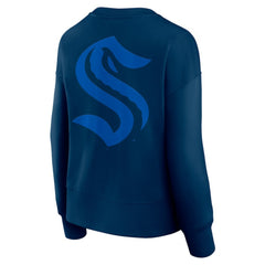 Seattle Kraken Fanatics Women's Elements Flow Pullover Sweatshirt Navy