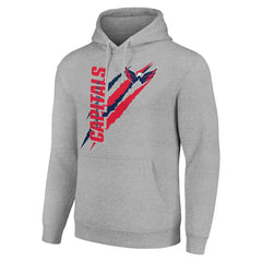 Washington Capitals Starter Color Scratch Fleece Pullover Hoodie Heather Gray
