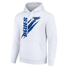 St. Louis Blues Starter Color Scratch Fleece Pullover Hoodie White