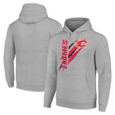 Calgary Flames Starter Color Scratch Fleece Pullover Hoodie Heather Gray