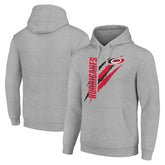 Carolina Hurricanes Starter Color Scratch Fleece Pullover Hoodie Heather Gray