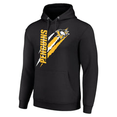 Pittsburgh Penguins Starter Color Scratch Fleece Pullover Hoodie Black