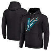 San Jose Sharks Starter Color Scratch Fleece Pullover Hoodie Black