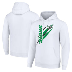Dallas Stars Starter Color Scratch Fleece Pullover Hoodie White