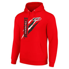 Carolina Hurricanes Starter Color Scratch Fleece Pullover Hoodie Red