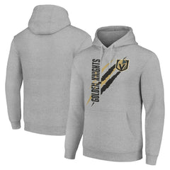 Vegas Golden Knights Starter Color Scratch Fleece Pullover Hoodie Heather Gray