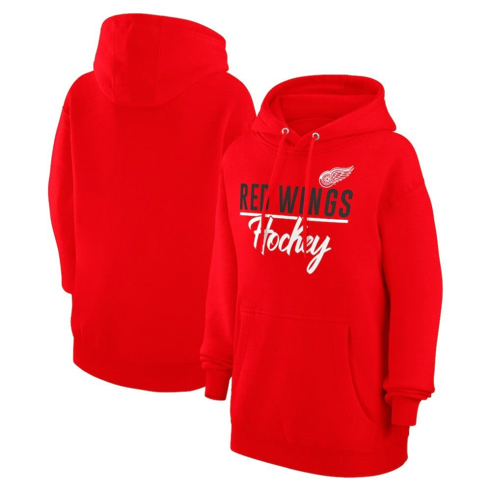 Detroit Red Wings G-III 4Her by Carl Banks Women's Team Fleece Pullover Hoodie Red