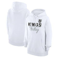 Los Angeles Kings G-III 4Her by Carl Banks Women's Team Fleece Pullover Hoodie White