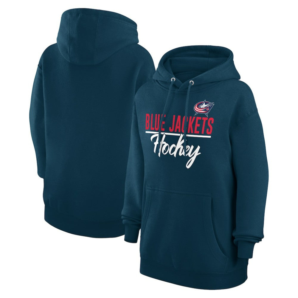 Columbus Blue Jackets G-III 4Her by Carl Banks Women's Team Fleece Pullover Hoodie Navy